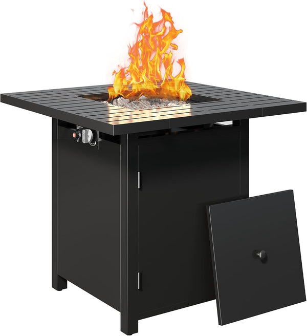 30" Propane Fire Pit Table, 50,000 BTU Gas Fire Pit for Outside, Outdoor Fire Pit with CSA Certification for Backyard Balcony Garden Patio Deck