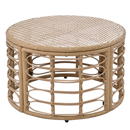 7 Pieces Outdoor Patio Furniture, All-Weather Rattan Sectional Sofa Set with Thick Cushions and Pillows, Freely Combined Conversation Sets for Garden, Backyard, Balcony, Brown